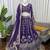 royal purple georgette thread sequin lehenga choli set