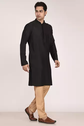 Men's premium silk kurta with regular thread work