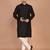 Men's solid silk straight kurta