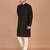 Men's solid silk straight kurta