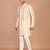 Men's solid silk straight kurta