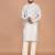 Men's solid silk straight kurta