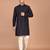 Men's solid silk straight kurta