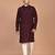 Men's solid silk straight kurta