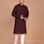 Men's solid silk straight kurta