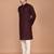 Men's solid silk straight kurta