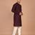 Men's solid silk straight kurta