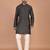 Men's solid silk straight kurta