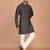 Men's solid silk straight kurta