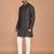 Men's solid silk straight kurta