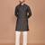 Men's solid silk straight kurta