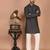 Men's solid silk straight kurta