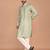 Men's solid silk straight kurta