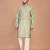 Men's solid silk straight kurta