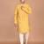 Men's solid silk straight kurta