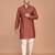 Men's solid silk straight kurta
