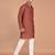 Men's solid silk straight kurta