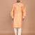 Men's printed straight silk kurta