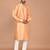 Men's printed straight silk kurta