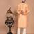 Men's printed straight silk kurta