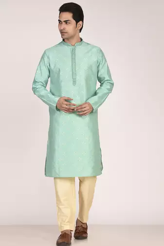 Men's premium silk kurta with thread work