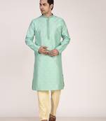 Men's premium silk kurta with thread work