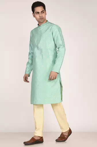 Men's premium silk kurta with thread work