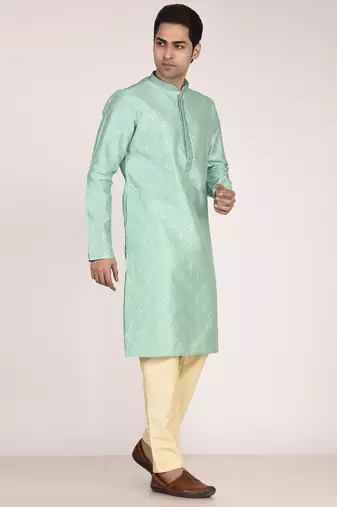 Men's premium silk kurta with thread work