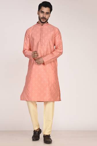 Men's premium silk kurta with thread work