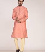 Men's premium silk kurta with thread work