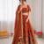rust orange art silk thread sequin lehenga choli set