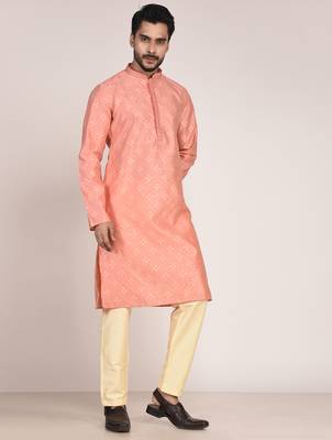 Men's premium silk kurta with thread work 2