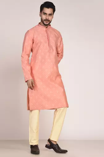 Men's premium silk kurta with thread work