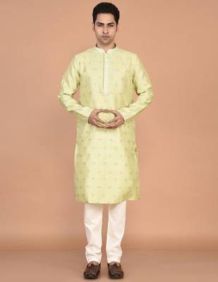 Men's premium silk kurta with thread work 1