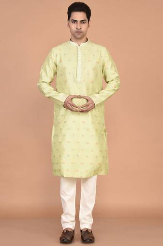 Men's premium silk kurta with thread work