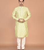 Men's premium silk kurta with thread work