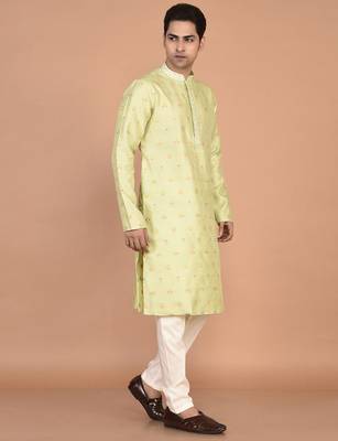 Men's premium silk kurta with thread work 2