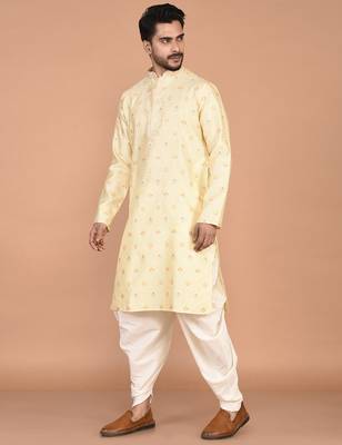 Men's premium silk kurta with thread work 2
