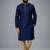 Blue embroidered dupion silk kurta pyjama