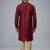 Maroon embroidered dupion silk kurta pyjama