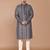 Men's print cotton kurta with threadwork