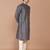 Men's print cotton kurta with threadwork