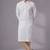 White embroidered dupion silk kurta pyjama