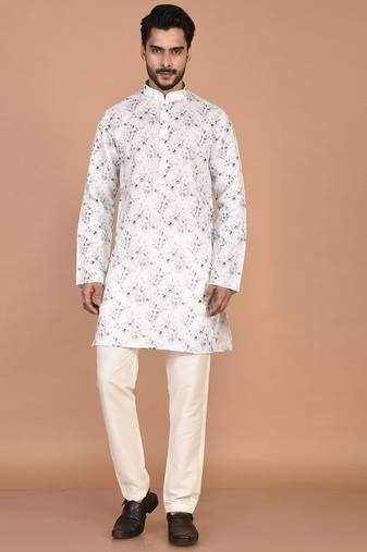 Men’s premium cotton printed kurta