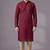Maroon embroidered dupion silk kurta pyjama