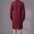Maroon embroidered dupion silk kurta pyjama