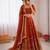 rust orange art silk thread sequin lehenga choli set