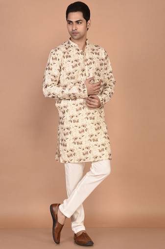 Men’s cotton printed kurta for ethnic wear