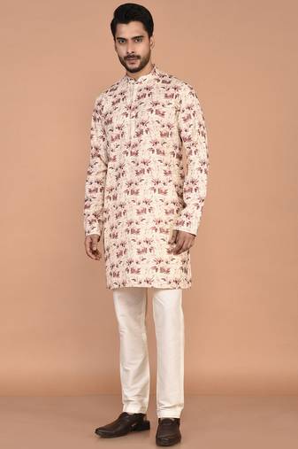 Men’s cotton printed kurta for ethnic wear