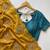 Mustard Color Moti And Sequence HandWork Satin Saree